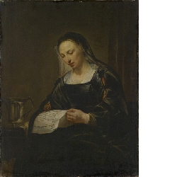 Die hl. Maria Magdalena, einen Brief lesend