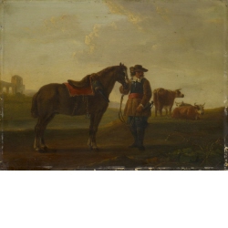 Offizier mit Pferd