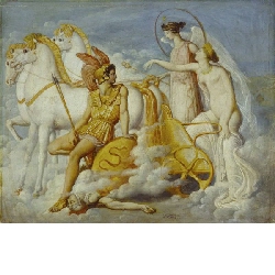 Vénus blessée par Diomède remonte à l'Olympe