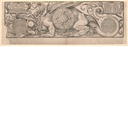 Sockelblatt zur Schautafel des Instrumentum beider Lichter mit der Darstellung eines Drachen