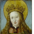 Kopf einer weiblichen Heiligen