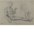 Figurenstudie nach Fra Bartolommeos Zeichnung "Grablegung Christi" (1516)