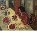 Erdbeeren oder Bella und Ida am Tisch