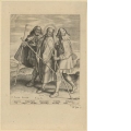 Christus und zwei Jünger auf dem Weg nach Emmaus