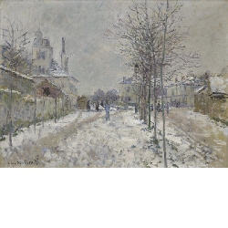 Le Boulevard de Pontoise à Argenteuil, neige