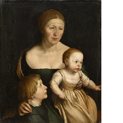 Bildnis der Frau des Künstlers mit den beiden ältesten Kindern