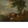 Landschaft mit Vieh